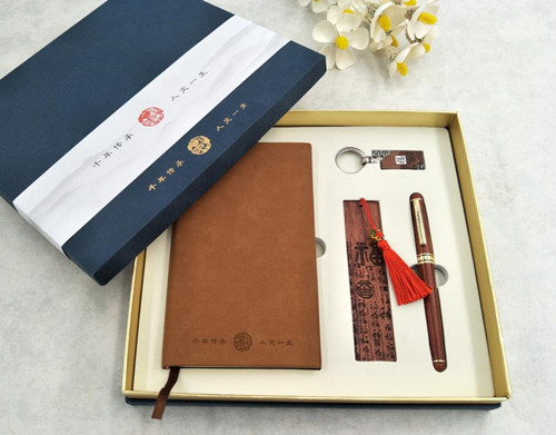 紅木筆記本四件套商務禮品  團購禮品 定制